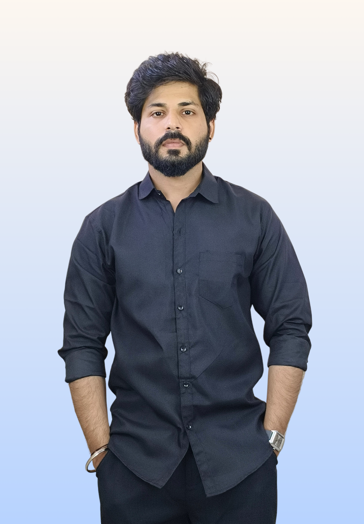 Men’s Black Cotton Shirt