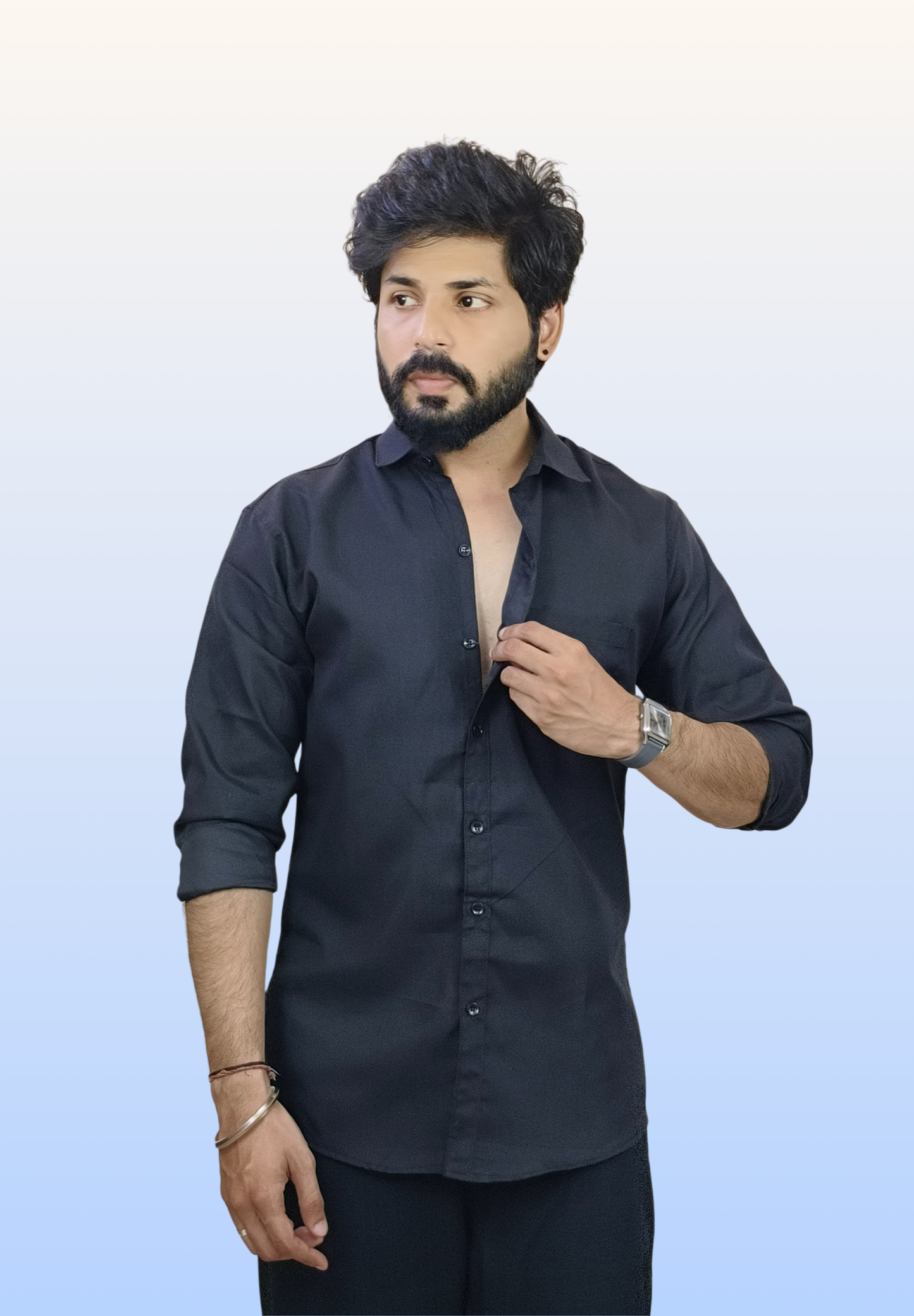 Men’s Black Cotton Shirt