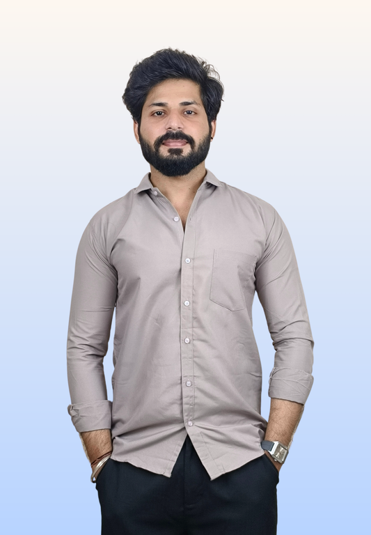 Men's Dusty Gray Cotton Shirt