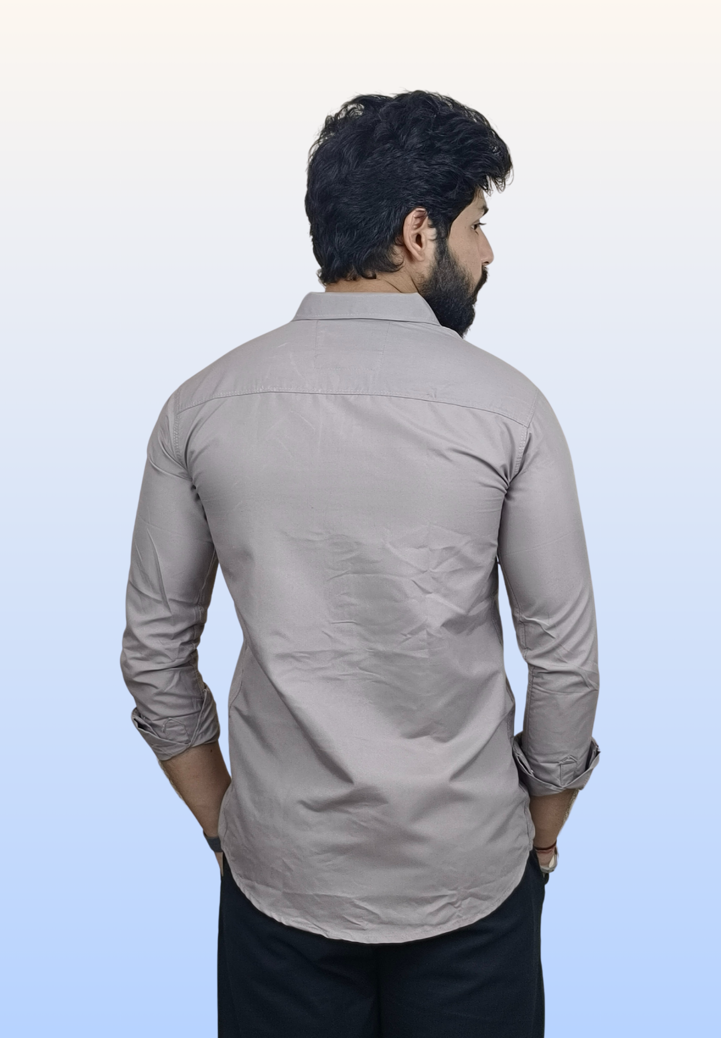 Men's Dusty Gray Cotton Shirt