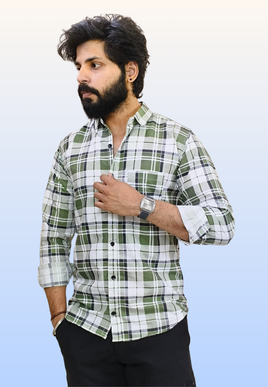 Men's Green Check Shirt