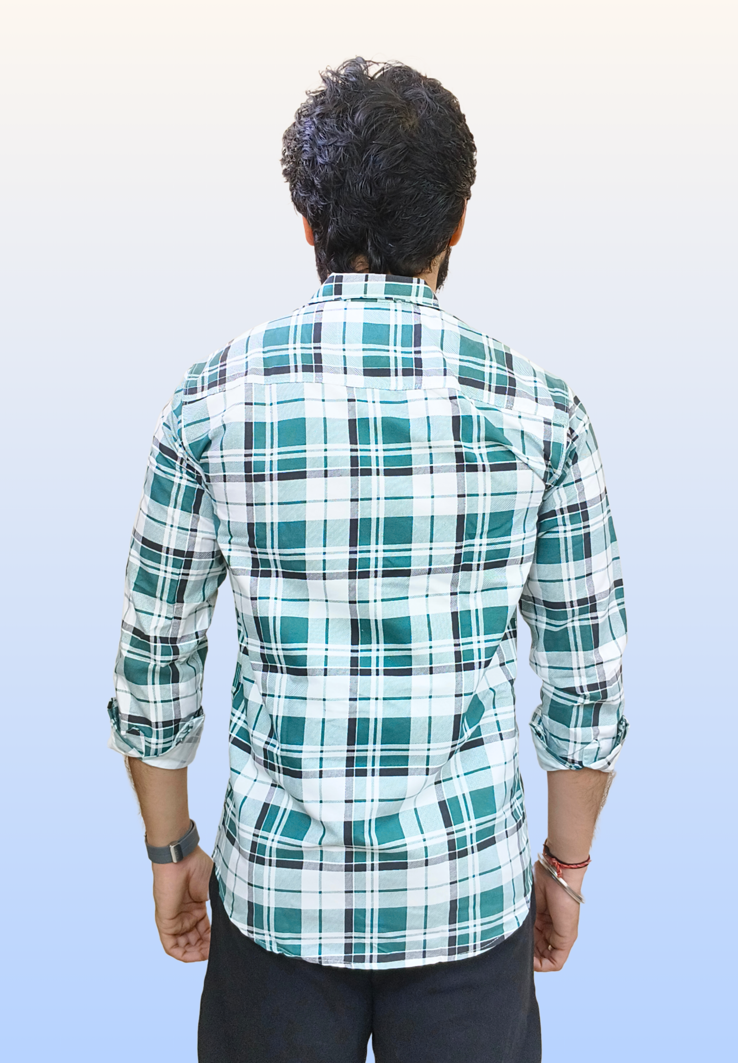 Men's Firozi Check Shirt