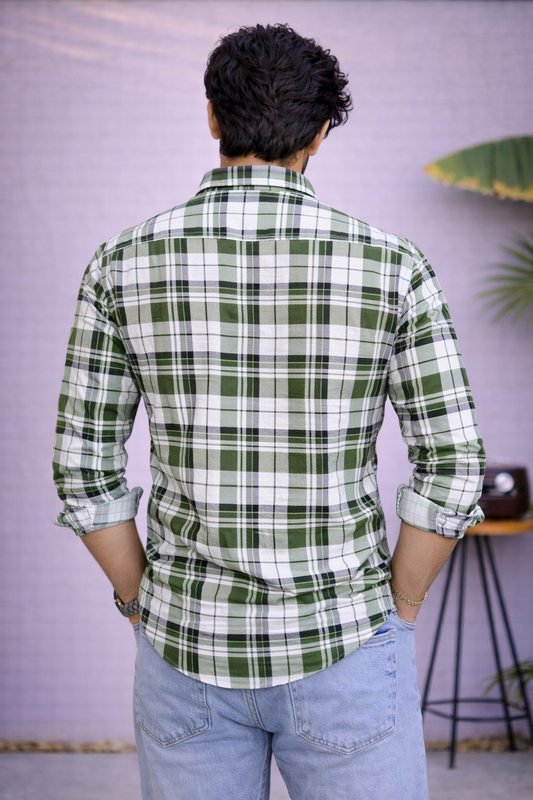 Men's Green Check Shirt