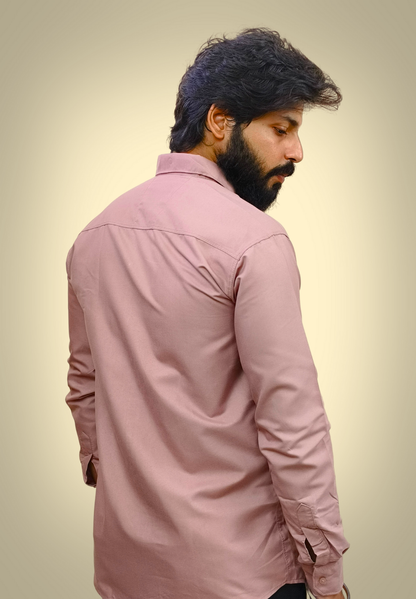 Men's Dusty Rose Cotton Shirt