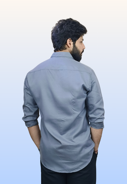 Men's Chromatic Gray Cotton Shirt