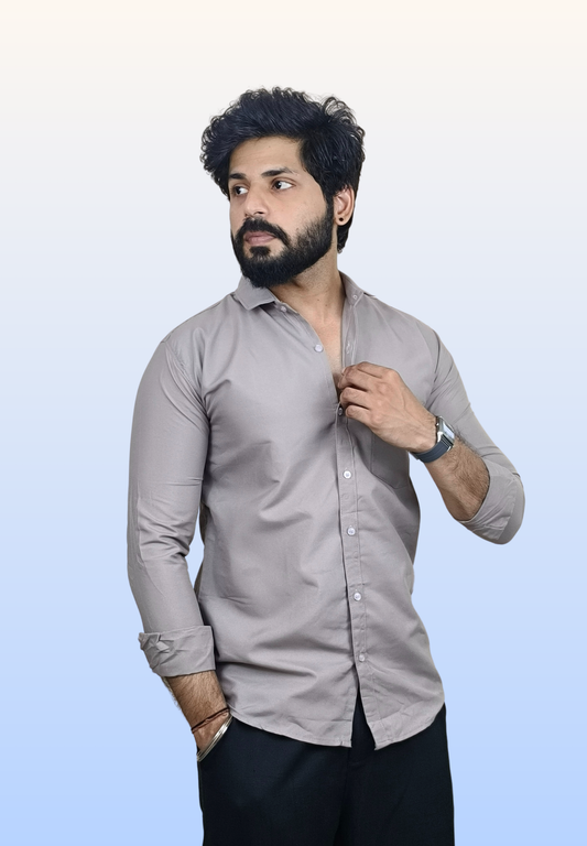 Men's Dusty Gray Cotton Shirt