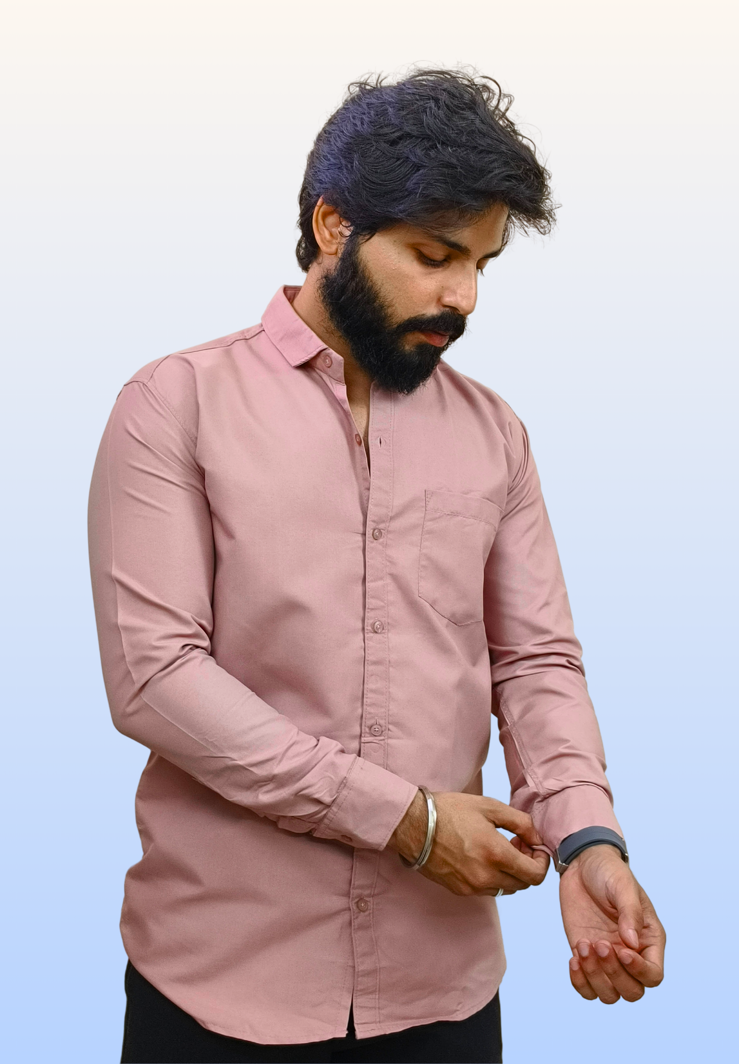 Men's Dusty Rose Cotton Shirt