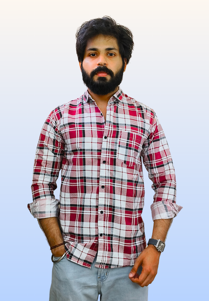 Men's Red Check Shirt