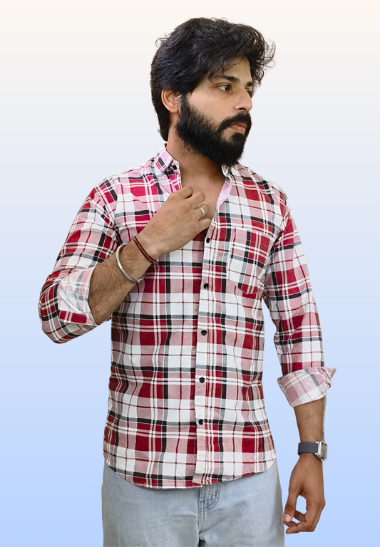 Men's Red Check Shirt