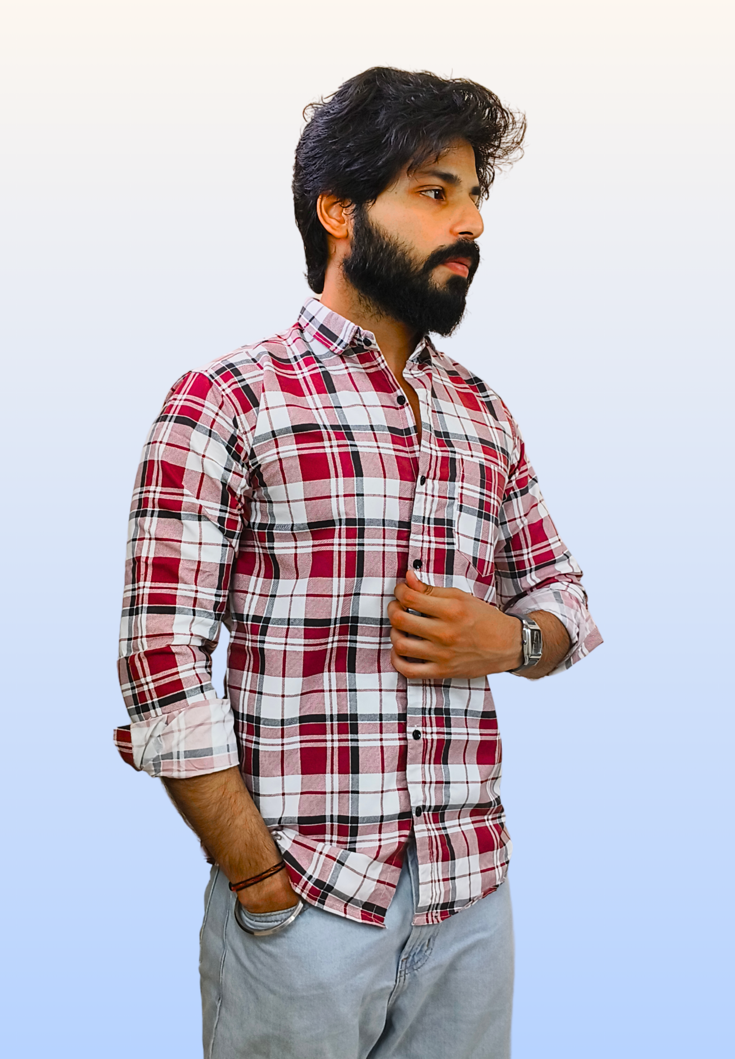 Men's Red Check Shirt