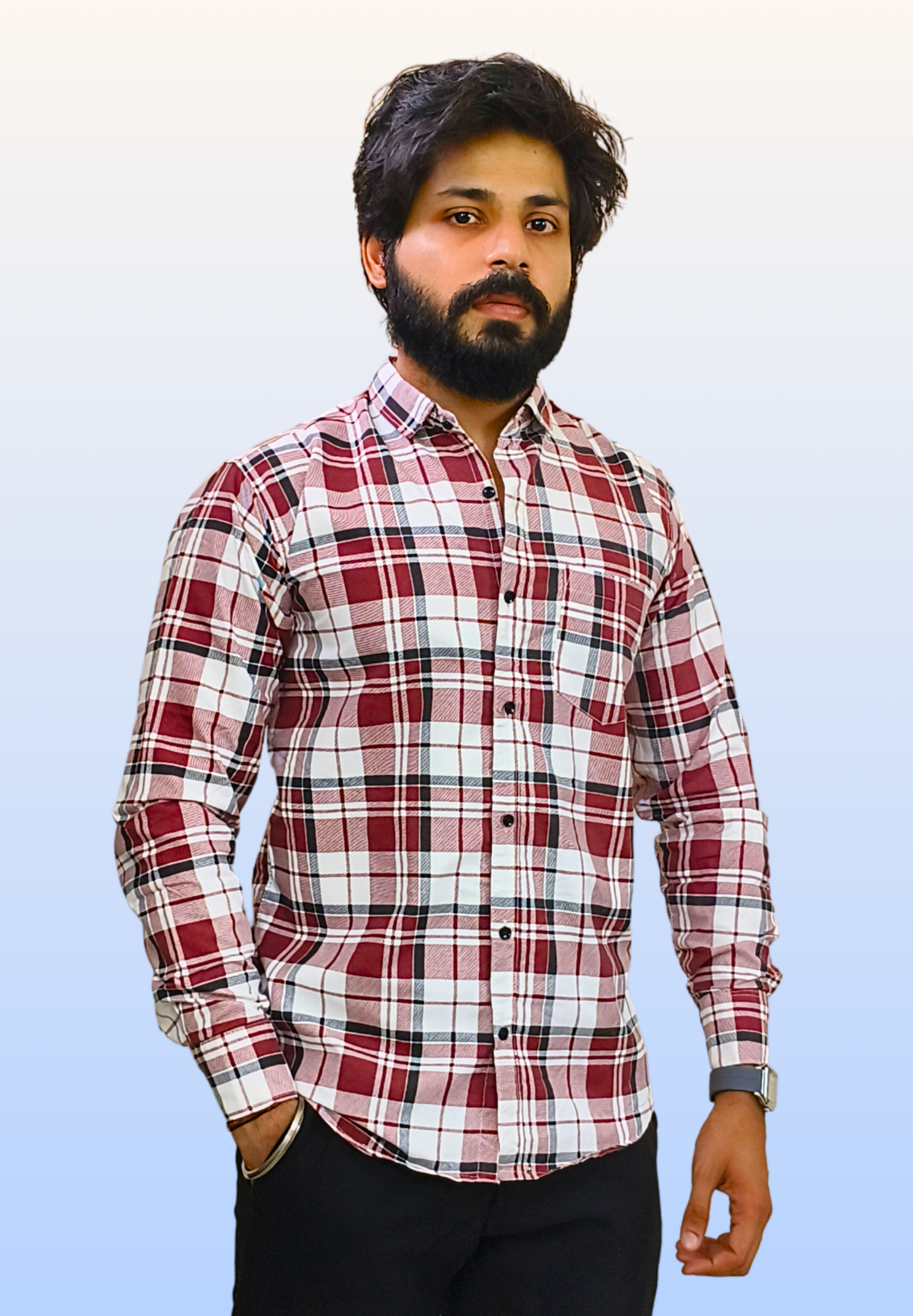 Men's Red Check Shirt
