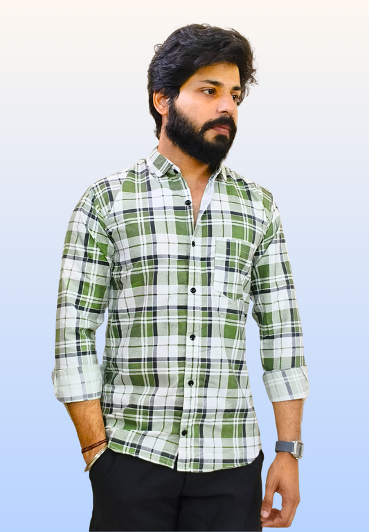 Men's Green Check Shirt